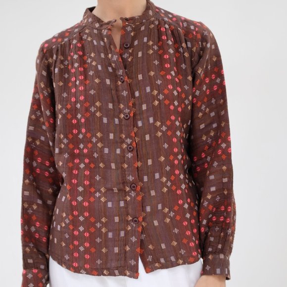 Ace & Jig Barrett Blouse in Brandy - Picture 1 of 5